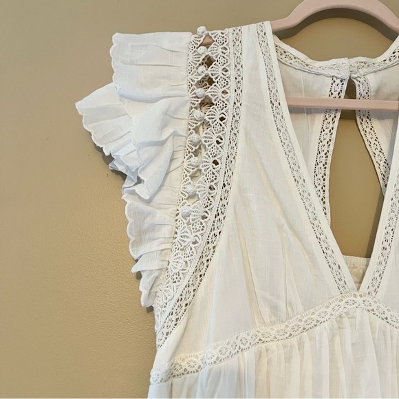 NWT Anthropologie Ruffled Lace Mini Dress - Picture 4 of 10